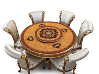 3166 round table with lazy susan, 2641 chair