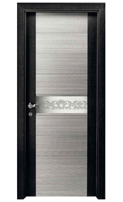 PASHA SH1BAF BLACK OAK - SILVER GRECA GLASS INSERT