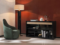 living-18 LUNA ARMCHAIR & RINDO FLOOR LAMP & JUBILEE CONSOLE TABLE